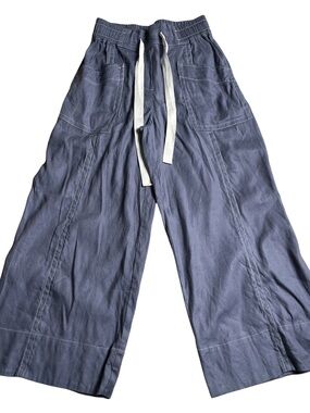 Maeve by Anthropologie Wide-Leg Utility Pants – Slate Blue-Gray, Size XS